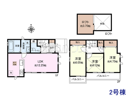 2号棟　間取図　【調布市深大寺北町６丁目】