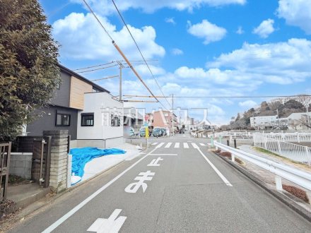 接道状況および現場風景　【八王子市下柚木２丁目】／撮影日2025/02/17