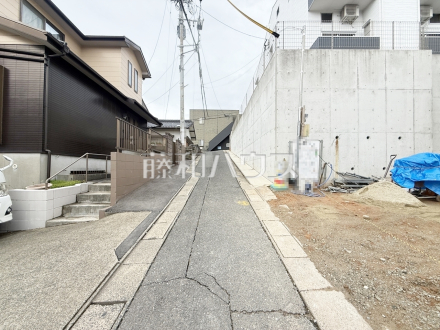 接道状況および現場風景　【福岡市東区和白東５丁目】／撮影日2025/02/02