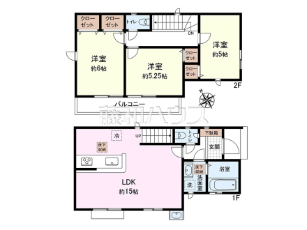 間取図　【東久留米市南町１丁目】 平日のご案内も可能です。まずはお気軽にお問合せ下さいませ。 