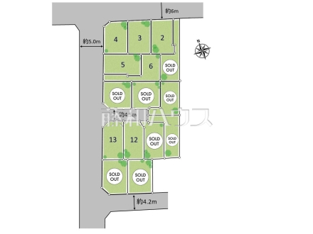 全体区画図　【小平市上水新町２丁目】