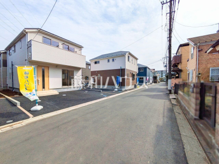 接道状況および現場風景　【小平市上水新町２丁目】／撮影日2025/03/27