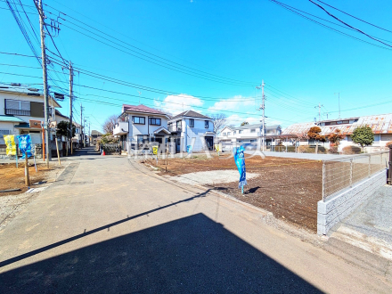 接道状況および現場風景　【立川市若葉町１丁目】／撮影日2025/03/07