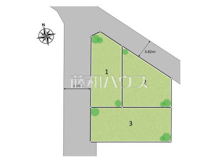 全体区画図　【立川市若葉町１丁目】