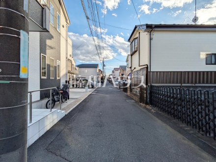 接道状況および現場風景　【小平市上水本町６丁目】／撮影日2025/02/07