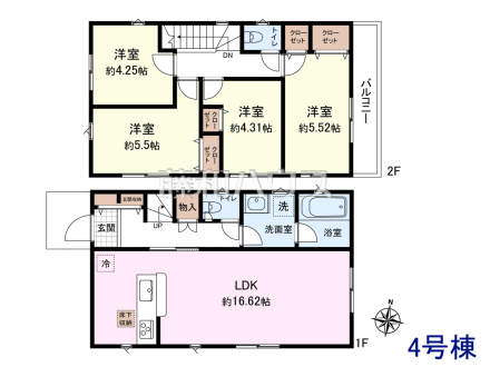 4号棟　間取図　【調布市深大寺北町４丁目】