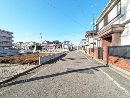 接道状況および現場風景　【小平市栄町２丁目】／撮影日2025/03/07