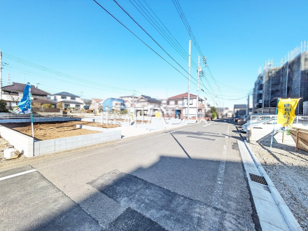 接道状況および現場風景　【小平市栄町２丁目】／撮影日2025/03/07