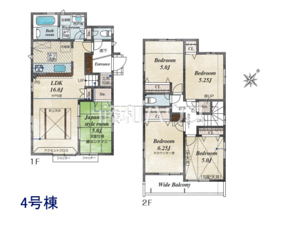 4号棟　間取図　【八王子市石川町】