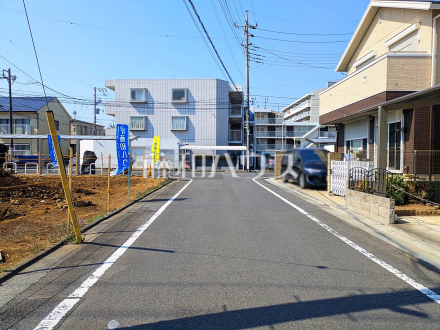 接道状況および現場風景　【練馬区石神井台３丁目】／撮影日2025/03/23
