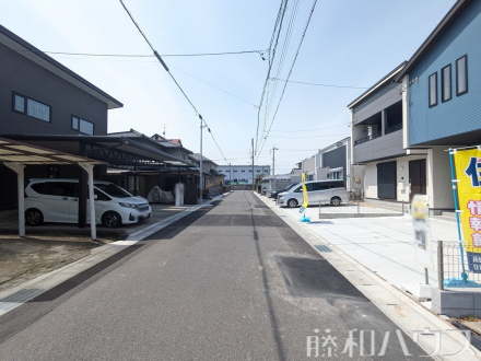 接道状況および現場風景　【春日井市上条町１０丁目】／撮影日2025/02/27