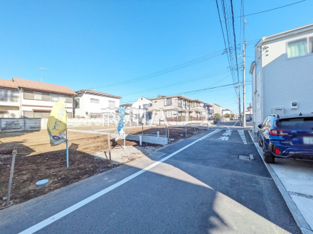 接道状況および現場風景　【小平市学園西町３丁目】／撮影日2025/01/17
