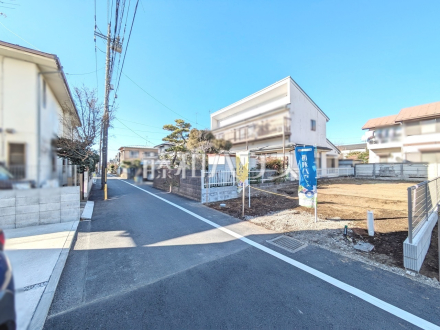 接道状況および現場風景　【小平市学園西町３丁目】／撮影日2025/01/17