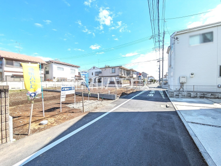 接道状況および現場風景　【小平市学園西町３丁目】／撮影日2025/03/20
