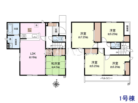 1号棟　間取図　【八王子市石川町】