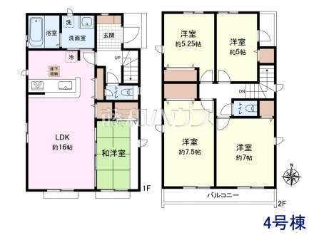 4号棟　間取図　【八王子市石川町】