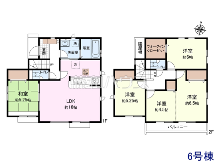 6号棟　間取図　【八王子市石川町】