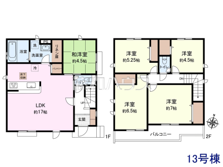 13号棟　間取図　【八王子市石川町】