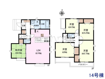 14号棟　間取図　【八王子市石川町】