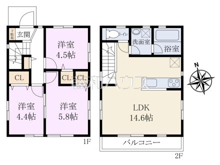 間取図　【小平市上水新町３丁目】