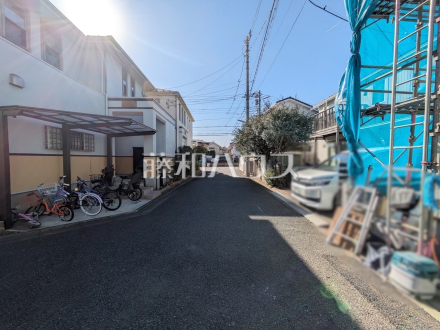接道状況および現場風景　【練馬区大泉学園町３丁目】／撮影日2025/02/13