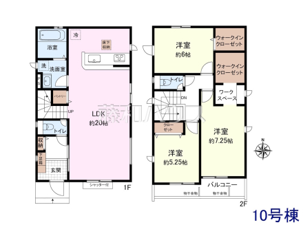 10号棟　間取図　【小平市小川町１丁目】