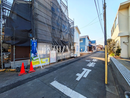 接道状況および現場風景　【小平市上水本町１丁目】／撮影日2025/02/28
