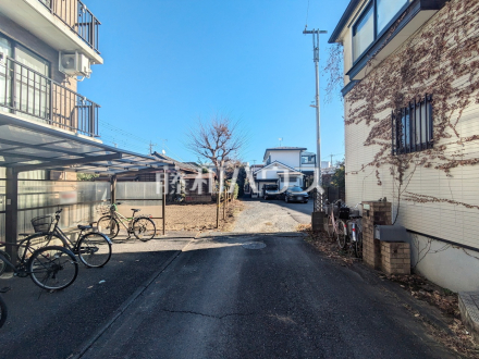 接道状況および現場風景　【八王子市元横山町１丁目】／撮影日2024/12/23