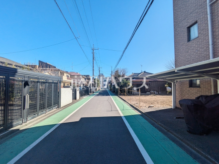 接道状況および現場風景　【八王子市元横山町１丁目】／撮影日2024/12/23