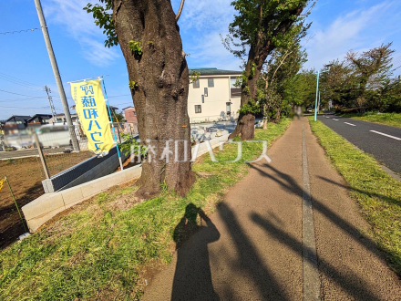 接道状況および現場風景　【東村山市廻田町２丁目】／撮影日2025/04/17