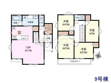 9号棟　間取図　【東村山市廻田町２丁目】