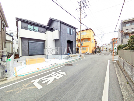 接道状況および現場風景　【立川市富士見町４丁目】／撮影日2025/03/06