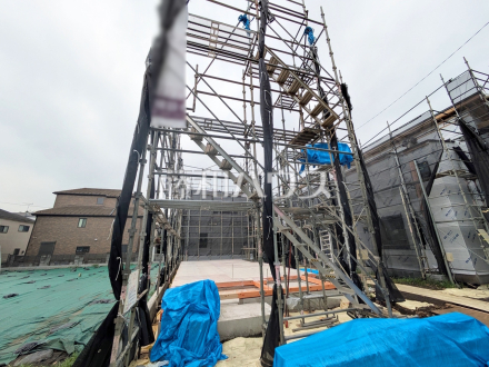 ≪4号棟　外観≫建物のプレゼンをさせていただきますので、実際の完成イメージを思い描いていただくことができます。お気軽にお問合せ下さい。【府中市白糸台１丁目】／撮影日2025/04/25