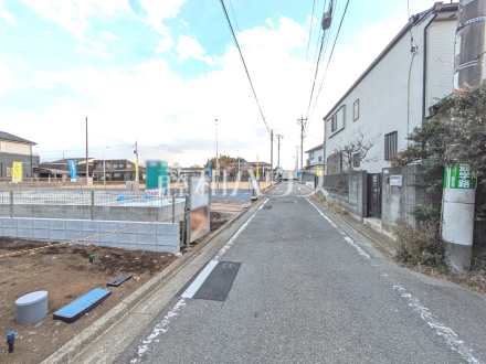 接道状況および現場風景　【東村山市恩多町３丁目】／撮影日2025/02/07