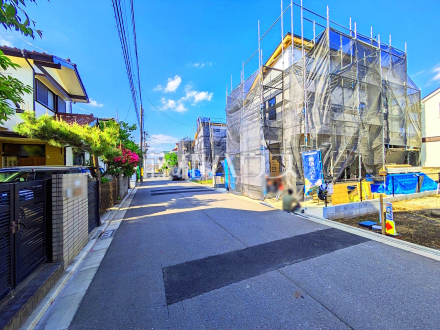 接道状況および現場風景　【小平市鈴木町１丁目】／撮影日2025/05/08
