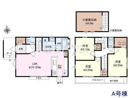 A号棟　間取図　【小平市鈴木町１丁目】
