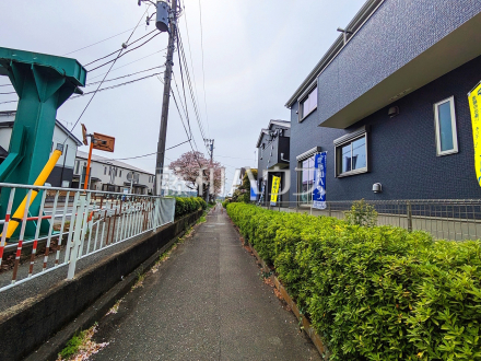 接道状況および現場風景　【府中市是政６丁目】／撮影日2025/04/11
