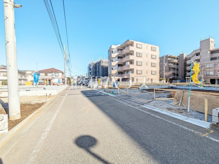接道状況および現場風景　【小平市栄町２丁目】／撮影日2025/03/07