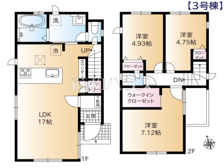 3号棟　間取図　【練馬区南大泉５丁目】