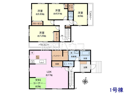 間取図　【東村山市富士見町３丁目】