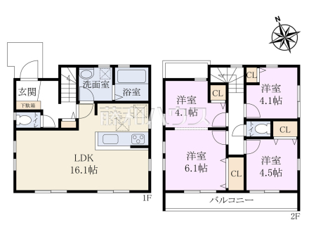 間取図　【小平市大沼町２丁目】