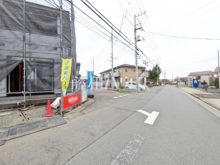 接道状況および現場風景　【和光市南１丁目】／撮影日2025/03/13
