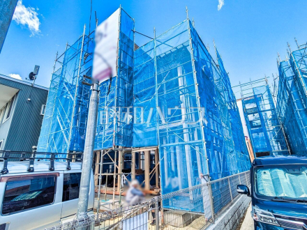 1号棟　外観　お探しの物件に出会うためには、早めのご確認をオススメします。未完成の今のうちにぜひお問合せをお待ちしております。【日野市万願寺３丁目】／撮影日2025/03/17