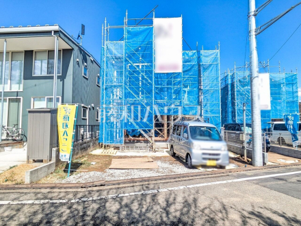 1号棟　外観　現在建築中の物件です！物件の内部構造などは今しか見られません。完成前の状態もご確認ください。是非ご見学のお問合せを！【日野市万願寺３丁目】／撮影日2025/03/17