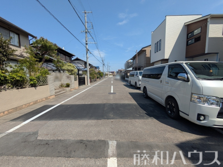 接道状況および現場風景　【小牧市藤島２丁目】／撮影日2025/03/11