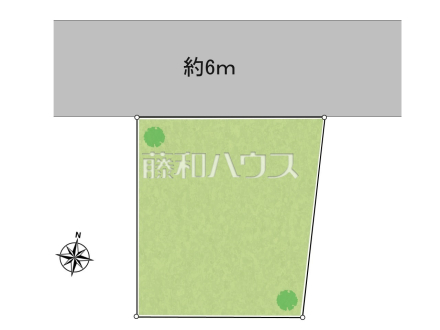 ■全体区画図■
前面道路も6ｍの幅があるため、お車の駐車もらくらくです。【日野市万願寺６丁目】