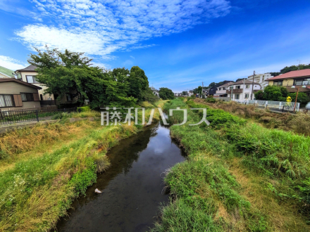 近隣河川(野川)　【三鷹市大沢５丁目】 お天気がよい日は散歩をしながら、忙しい日常から少し離れてリラックス。河川はゆったりとした時間を満喫できる、身近な憩いの場所です。 ／撮影日2025/06/13