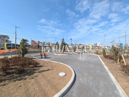 現場内公園　【日野市大字日野】お子様と遊んだり、気分転換に散歩を楽しんだり、気軽に訪れることの出来る身近なスポットのひとつです。／撮影日2025/02/28