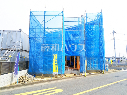 1号棟　外観　【日野市大字日野】
現在建築中の物件です！物件の内部構造などは今しか見られません。完成前の状態もご確認ください。是非ご見学のお問合せを！　／撮影日2025/04/18