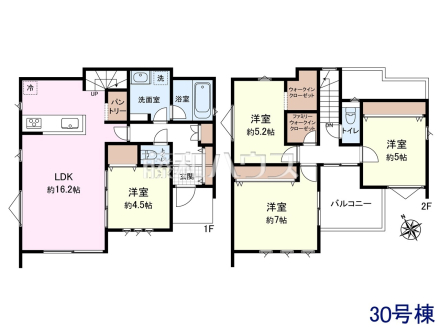 30号棟　間取図　【日野市大字日野】